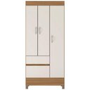 Ver imagem 1 de Guarda Roupa Solteiro Wend 3 Portas de Bater 2 Gavetas MDP Off White Demóbile 80cm