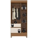 Ver imagem 4 de Guarda Roupa Solteiro Wend 3 Portas de Bater 2 Gavetas MDP Off White Demóbile 80cm