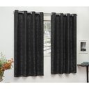 Ver imagem 1 de cortina sala quarto semi blackout jacquard preto 2,00x1,80