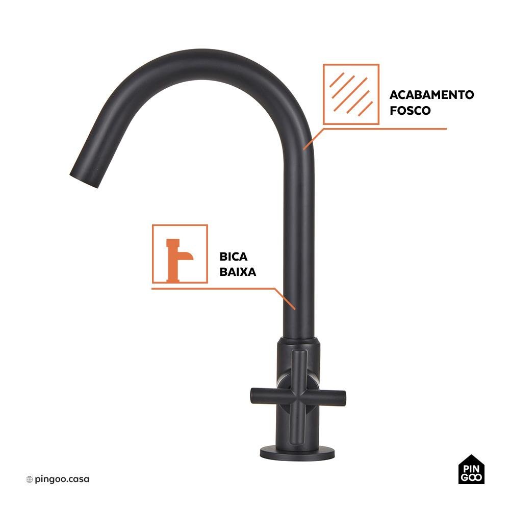 Torneira para Banheiro Matipó Pingoo.casa - Preto - 3