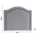 Ver imagem 2 de Cabeceira Solteiro Provençal Luxo Estofada Com Tachas - Veludo Cinza