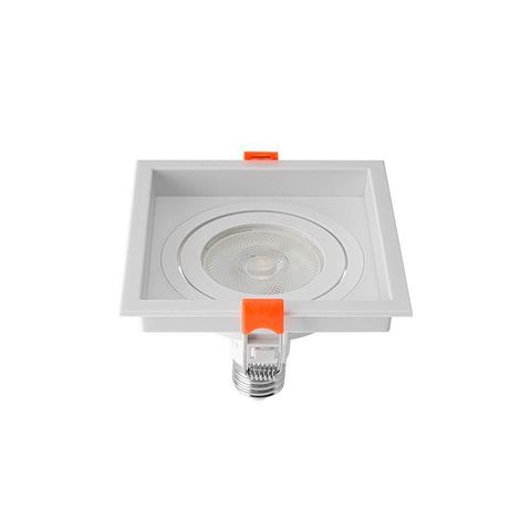 Spot de Embutir Recuado Nordecor Loyo para 1 Lâmpada Par 20 E27 Quadrado