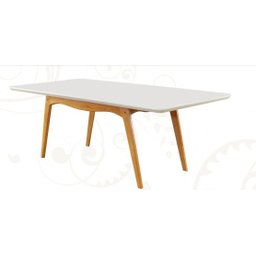 Mesa de jantar moderna retangular com vidro - Escócia- Art Salas-2,0x1,0 metros - Art Salas - 1