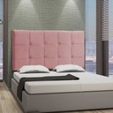 Ver imagem 1 de Cabeceira Painel Queen 160 Cm Suede Rose Lia - MV Estofados