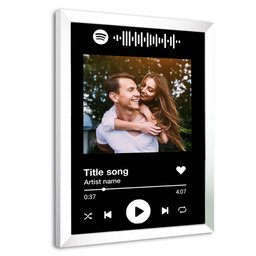 Quadro Personalizado com Foto e Música Spotify em Moldura Caixa Tacolado Papel de Parede 20 X 30cm M - 3