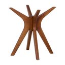 Ver mais imagens de Mesa de Jantar 4 Lugares Redonda Vidro 110cm Pampa Marrom/Nozes