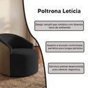 Ver imagem 2 de Poltrona Design Moderno Confortavel para Sala e Quarto Preta Leticia
