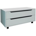Ver imagem 1 de Balcao Gabinete com 2 Gavetas e 4 Rodizios Bn3643 Branco Tecno Mobili