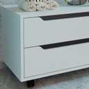 Ver imagem 5 de Balcao Gabinete com 2 Gavetas e 4 Rodizios Bn3643 Branco Tecno Mobili