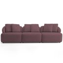 Ver imagem 3 de Sofá 3 Lugares para Sala de Estar Living 228cm Arlo F04 Veludo Lilás - Lyam Decor