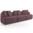 Ver imagem 2 de Sofá 3 Lugares para Sala de Estar Living 228cm Arlo F04 Veludo Lilás - Lyam Decor