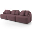 Ver imagem 6 de Sofá 3 Lugares para Sala de Estar Living 228cm Arlo F04 Veludo Lilás - Lyam Decor