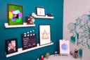 Ver imagem 2 de Prateleira Porta Quadros e Enfeite 90cm 1 Peça