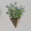 Ver imagem 6 de 3 Hastes Mosquitinho Artificial Azul 60cm Flor Decorativa para Arranjos e Vasos