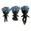 Ver imagem 4 de 3 Hastes Mosquitinho Artificial Azul 60cm Flor Decorativa para Arranjos e Vasos