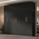 Ver imagem 1 de Guarda-Roupa de Casal em MDP com 6 Portas e 2 Gavetas Slim