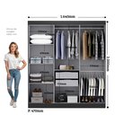 Ver imagem 3 de Guarda-Roupa de Casal em MDP com 6 Portas e 2 Gavetas Slim