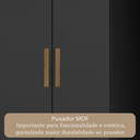 Ver mais imagens de Guarda-Roupa de Casal em MDP com 6 Portas e 2 Gavetas Slim