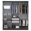 Ver imagem 6 de Guarda-Roupa de Casal em MDP com 6 Portas e 2 Gavetas Slim