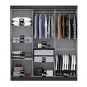 Ver imagem 7 de Guarda-Roupa de Casal em MDP com 6 Portas e 2 Gavetas Slim