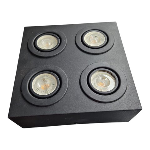 Spot Sobrepor 4 Lâmpadas Potência Máxima 50w 127/220v Preto