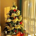Ver imagem 2 de Kit 2 Telas Decorativa Fita Malha Tule Dourado Natal 15cm X 5 Metros - Magizi