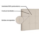 Ver imagem 3 de Cabeceira Painel Casal 1,40m Verona Suede Bege