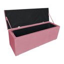 Ver imagem 5 de Calçadeira Recamier Baú Queen 1,60m Holanda Suede - Pallazio Cor:Rosa