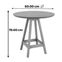 Ver imagem 2 de Mesa Jantar Redonda Paixões Nacional Móveis 80cm (larg) Base Madeira Amêndoa Tampo Vidro Cor Branco