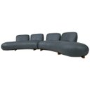 Ver imagem 1 de Sofá de Couro Onix Big Chaise 4,20 M Blue - Mempra
