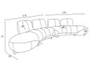 Ver imagem 5 de Sofá de Couro Onix Big Chaise 4,20 M Blue - Mempra