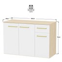 Ver imagem 4 de Balcão Auxiliar Torre Quente Suspensa 15cm Cozinha Completa Modulada Compacta Aura Bege/Dubai/Branco