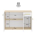 Ver imagem 7 de Balcão Auxiliar Torre Quente Suspensa 15cm Cozinha Completa Modulada Compacta Aura Bege/Dubai/Branco