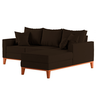 Sofá 3 Lugares Beny com Chaise Direito Corino Marrom - 4