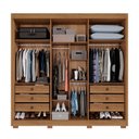 Ver imagem 2 de Guarda-Roupa Casal Itália 6 Portas 100% MDF Salleto Cinamomo