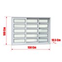 Ver imagem 4 de Janela Alumínio Elite c/Travessas 3F.Móv.1/3 100 x 150 V.Liso Branco Brimak