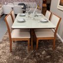 Ver imagem 3 de Sala de Jantar Mesa Sanches Mj110 e 4 Cadeiras Florença D'confort Design Suede Azul A65