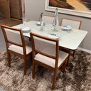 Ver imagem 4 de Sala de Jantar Mesa Sanches Mj110 e 4 Cadeiras Florença D'confort Design Suede Azul A65