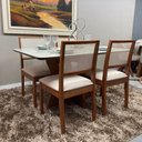 Ver imagem 6 de Sala de Jantar Mesa Sanches Mj110 e 4 Cadeiras Florença D'confort Design Suede Azul A65