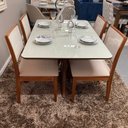 Ver imagem 5 de Sala de Jantar Mesa Sanches Mj110 e 4 Cadeiras Florença D'confort Design Suede Azul A65