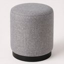 Ver imagem 1 de Puff Redondo 41cm Kira Linho Cinza - Sallar Home
