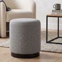 Ver imagem 2 de Puff Redondo 41cm Kira Linho Cinza - Sallar Home