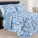 Ver imagem 1 de Colcha Queen Size Jasmine Luxo Bordado Elegante e Confortável:azul
