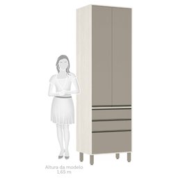 Paneleiro de Cozinha 70 Cm 2 Portas 3 Gavetas Linea Luciane Móveis - 4