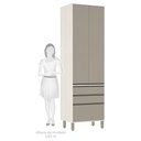Ver imagem 4 de Paneleiro de Cozinha 70 Cm 2 Portas 3 Gavetas Linea Luciane Móveis