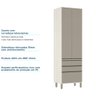 Paneleiro de Cozinha 70 Cm 2 Portas 3 Gavetas Linea Luciane Móveis - 6