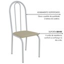 Ver imagem 4 de Conjunto Sala de Jantar 90cm Ilhabela 4 Cad Branca C- Creme