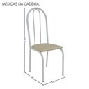 Ver imagem 5 de Conjunto Sala de Jantar 90cm Ilhabela 4 Cad Branca C- Creme