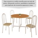 Ver imagem 2 de Conjunto Sala de Jantar 90cm Ilhabela 4 Cad Branca C- Creme