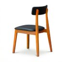 Ver imagem 3 de Cadeira Alice Madeira Maciça - Mel com Boucle Bege Mel Courino Preto